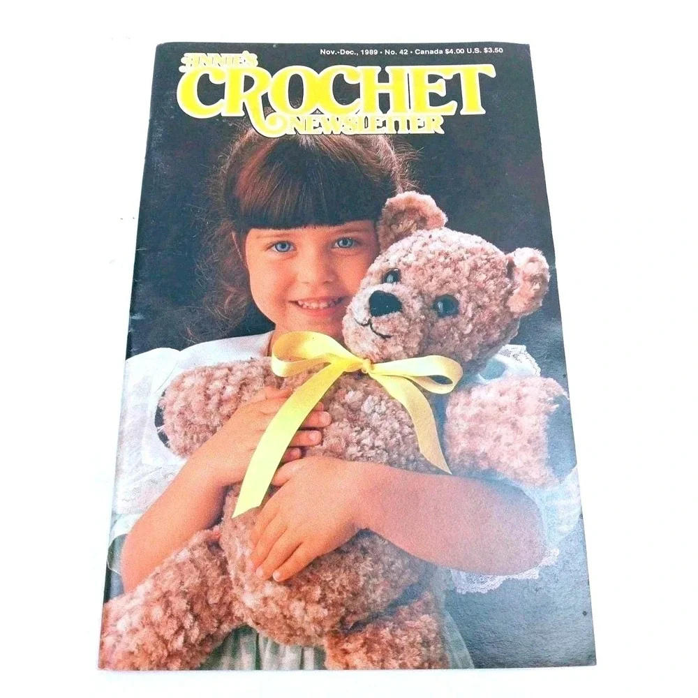 Lot of 6 Annies Crochet Newsletter Mags 1988.89, 90.Knit Crochet/Sewing/Patterns